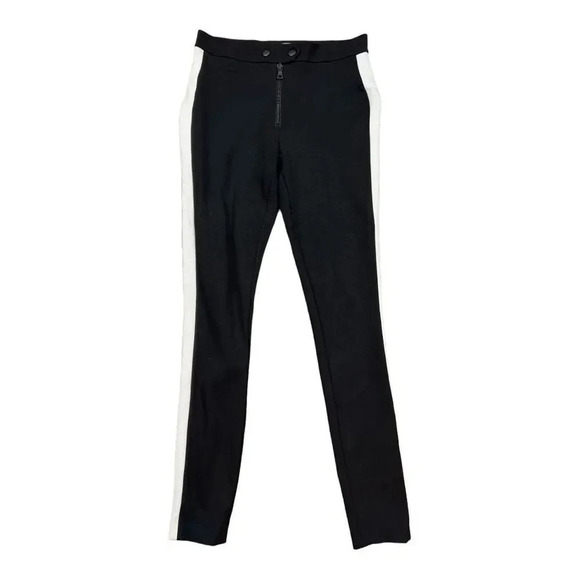 Alice + Olivia Daryl Riding Pant in Black & Natural - Picture 2 of 15